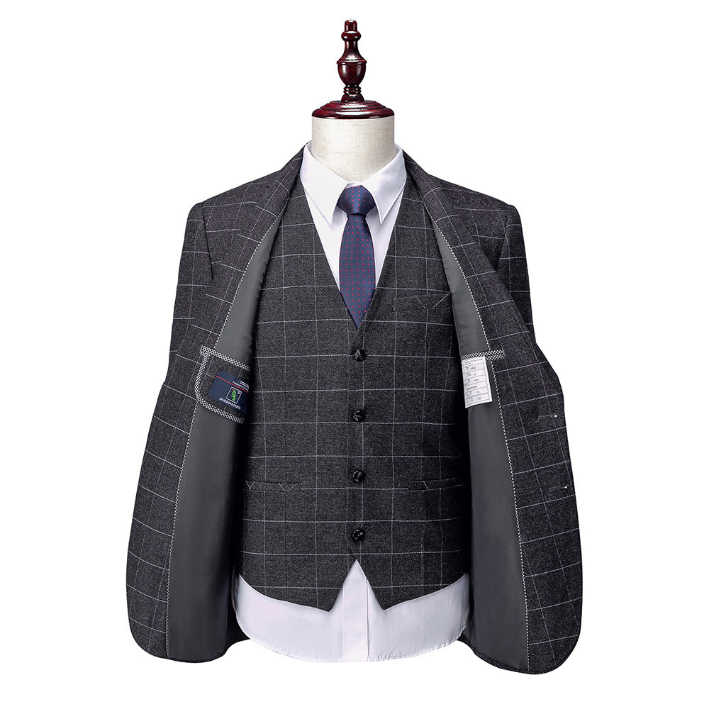 Men'S Business Suits Korean Version Slim Wedding Groom Suit Men