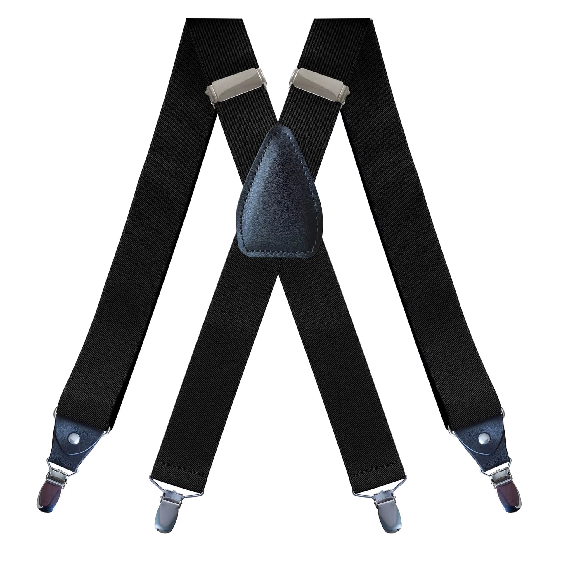 Men'S Suspenders Heavy Duty Big Tall 3.5Cm X-Back 4 Clips Adjustable Elastic Trouser Pants Braces Belt Gifts for Him Dad Husband