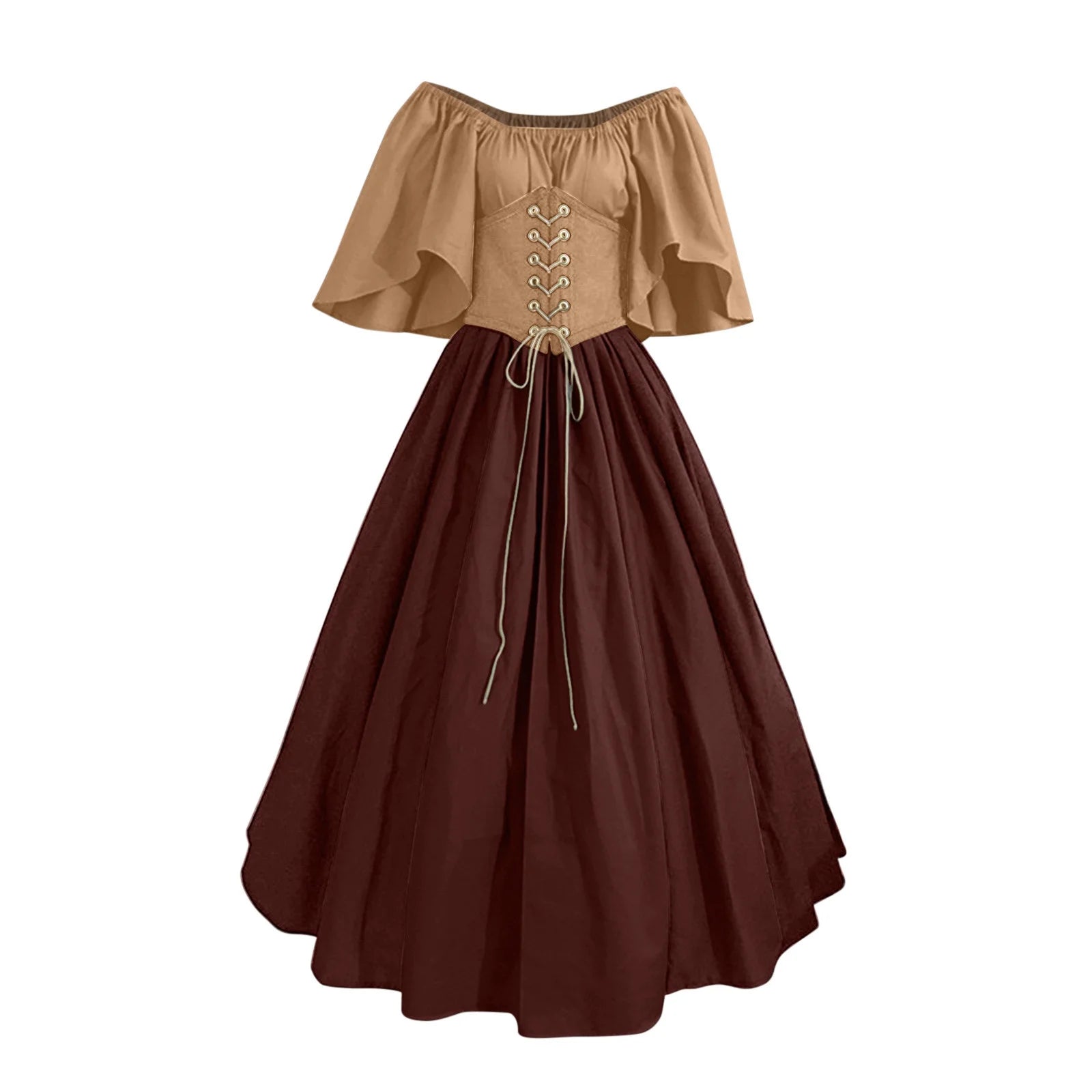 Clearance Women Vintage Corset Dress Solid Color Corset Midi Dress Winter plus Size Dress Fit and Flare Cocktail Dress Lace up Midi Dress Black Tie Wedding Guest Dress