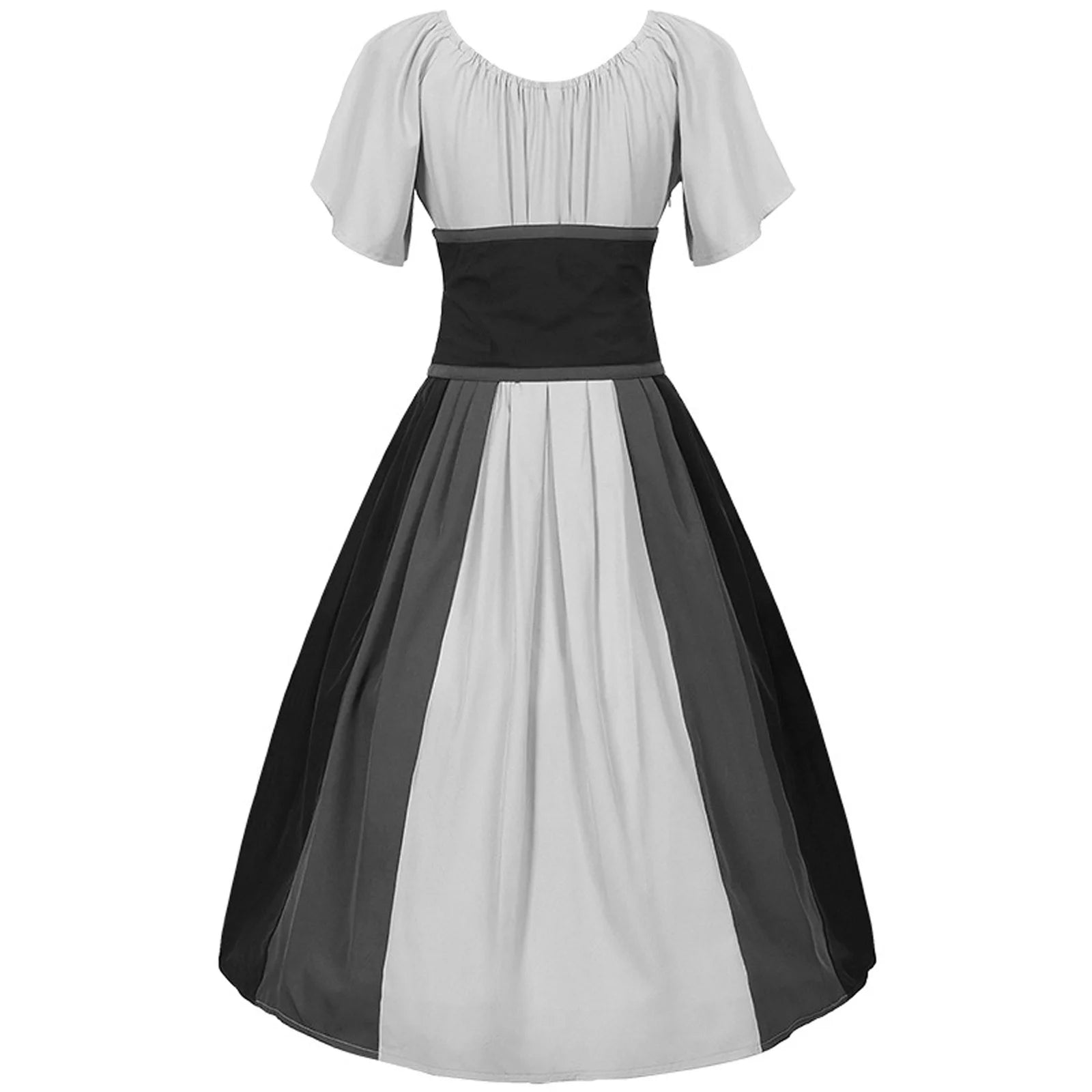 Clearance Women Vintage Corset Dress Solid Color Corset Midi Dress Winter plus Size Dress Fit and Flare Cocktail Dress Lace up Midi Dress Vestidos Para Graduación Juvenil