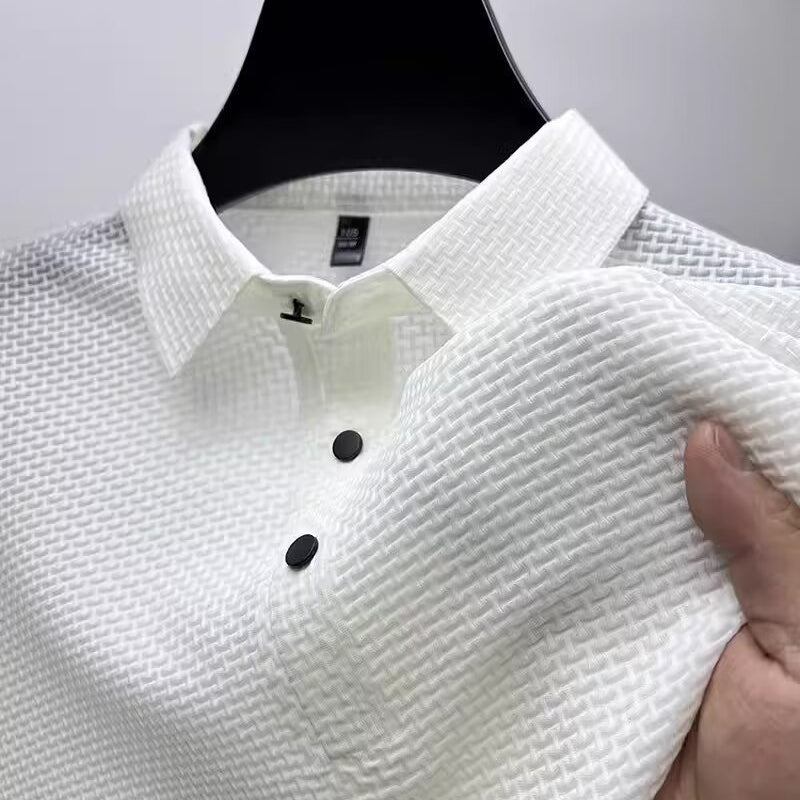Shorts Lapel T-Shirt Men'S Short-Sleeved Business Casual T-Shirt Men'S Polo Shirt