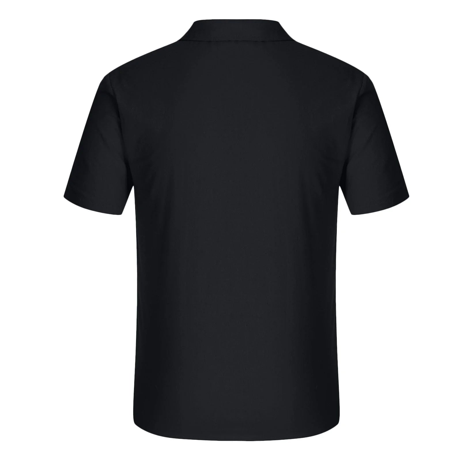 Mens Tops Men'S Trendy Vacation Plain Color Cotton Linen Double Pocket Casual Shirts Short Sleeves Mens Graphic Tees Mens T-Shirts Mens T Shirt Graphic Black,M