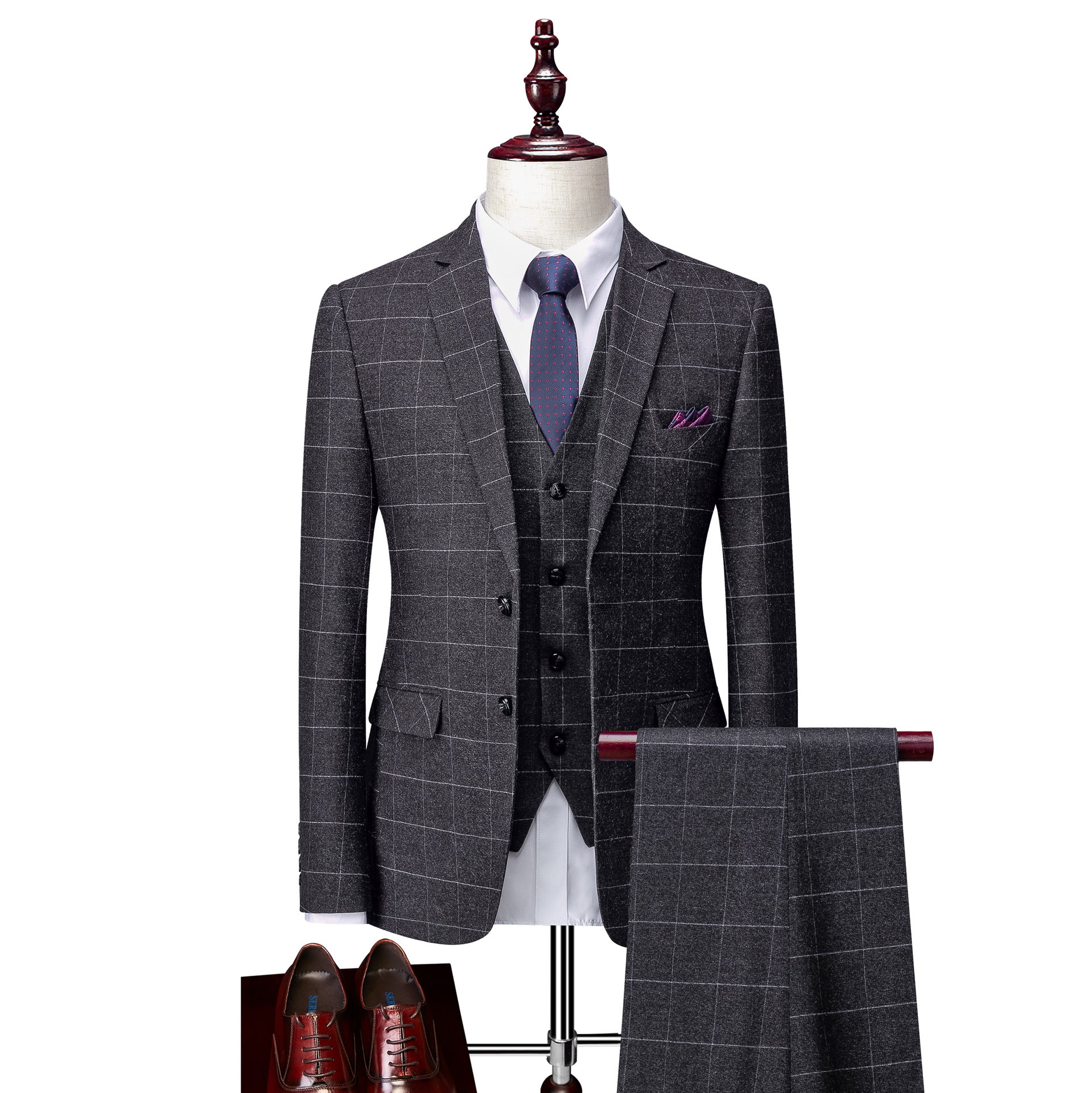 Men'S Business Suits Korean Version Slim Wedding Groom Suit Men