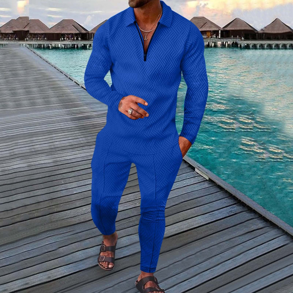 Fall Full-Sleeve Pants Set Active Casual Men'S Outfit